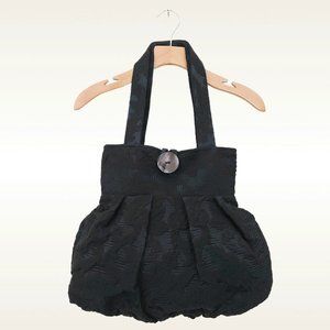 Women's Handmade Fabric Shoulder Bag One Of A Kind One Size Floral Black